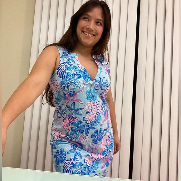 Lilly Pulitzer Dev dress in Bahamas Beachcomber - Picture 9 of 9